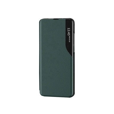 Husa Tip Carte Eco Book Compatibila Cu iPhone 13 Pro, Piele Ecologica, Verde